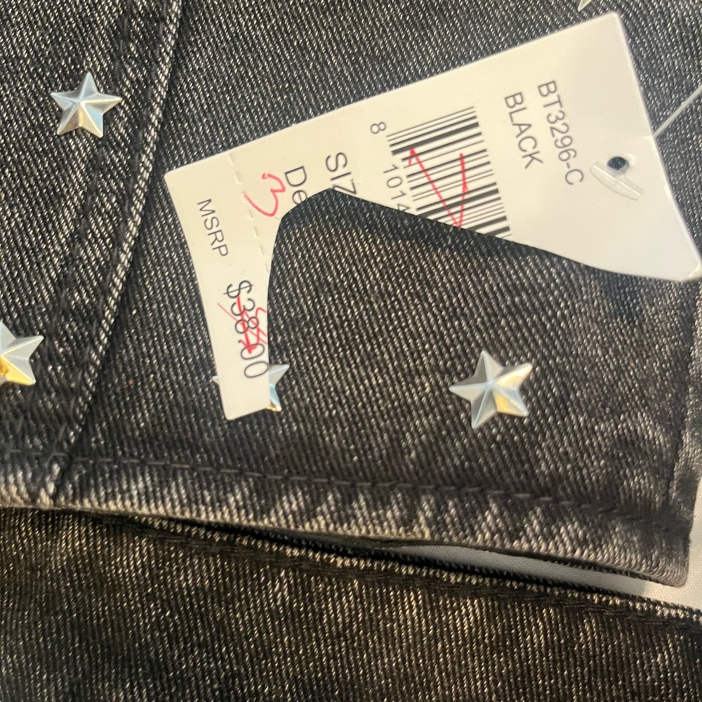 Star-Studded Black Denim Set by Baevely - Picture 6 of 7